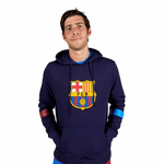 F.C. Barcelona Felpa con Cappuccio Uomo F.C. Barcelona Blu Marino