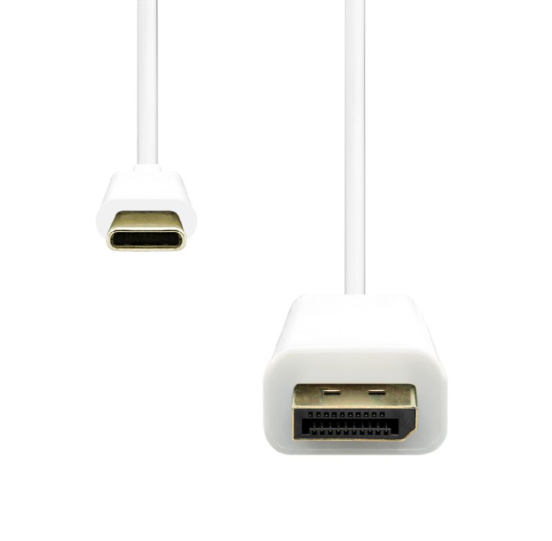 ProXtend-USBC-DP-0005W-cavo-e-adattatore-video-05-m-USB-tipo-C-DisplayPort-Bianco--ProXtend-USB-C-to-DisplayPort-Cable-