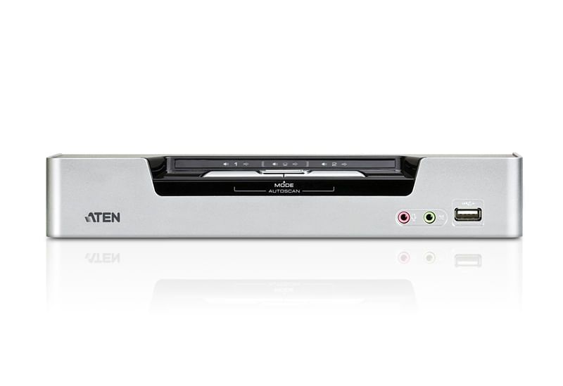 ATEN-Switch-KVMP™-schermo-doppio-audio-USB-DVI-Dual-Link-a-2-porte
