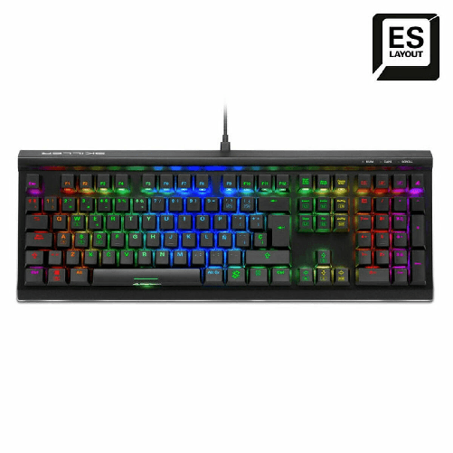Sharkoon Tastiera per Giochi Sharkoon SKILLER SGK60 RGB Nero Qwerty in Spagnolo