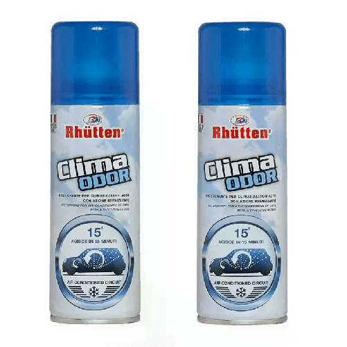 Rhutten 2x SPRAY PULIZIA CLIMATIZZATORE CONDIZIONATORE AUTO IGIENIZZANTE DISODORANTE