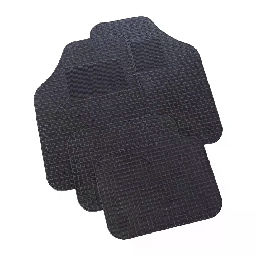 Tidierre srl  Set 4 Tappeti Per Auto In Gomma Tappetini Universali Antiscivolo Sagomabili Neri Condizione: Nuovo