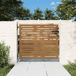 VidaXL Cancello da Giardino 85x75 cm Acciaio Corten Design Quadrato