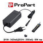 ProPart Alimentatore Universale Multi 9-24V 3420-2500mA 60W max, nero