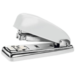 Petrus 226 Stapler in metallo - Fino a 30 foglie - Tocca chiusa, aperta e inchiodata - colore bianco metallico