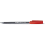 Penna a sfera Staedtler Stick 430 con cappuccio - Punta 035 mm - Inchiostro indelebile - Colore rosso