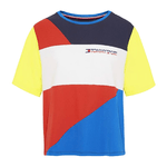 Tommy Hilfiger Maglia a Maniche Corte Donna Tommy Hilfiger Colour-Blocked Azzurro