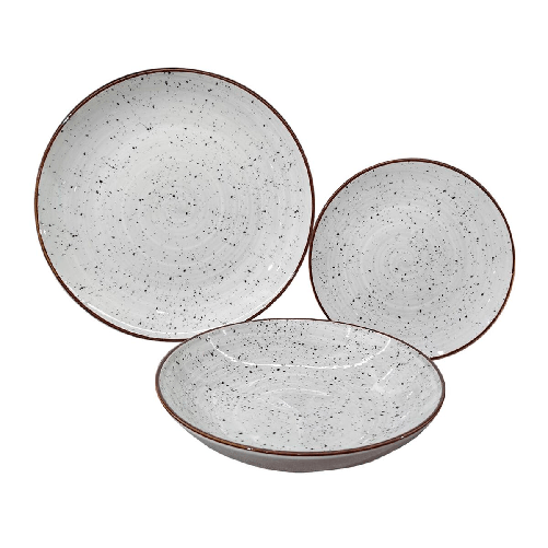 Versa Servizio di Piatti Versa Lua Grigio Porcellana 18 Pezzi