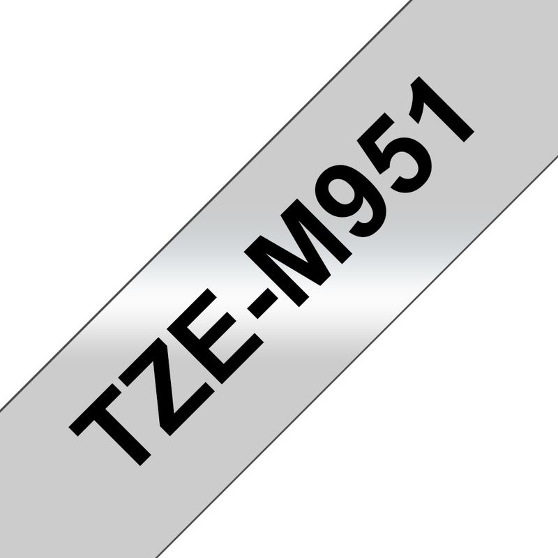 Brother-TZe-M951-nastro-per-etichettatrice-Nero-su-argento