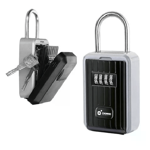 Cromad Cassaforte a chiave Cromad - Combinazione personalizzabile a 4 cifre - Gancio