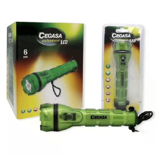 Cegasa  Torcia professionale Cegasa a 3 LED - Resistente agli urti e all'acqua IP44