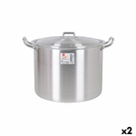 BigBuy Cooking Pentola con Coperchio Alluminio 36 x 30 x 26 cm (2 Unità)