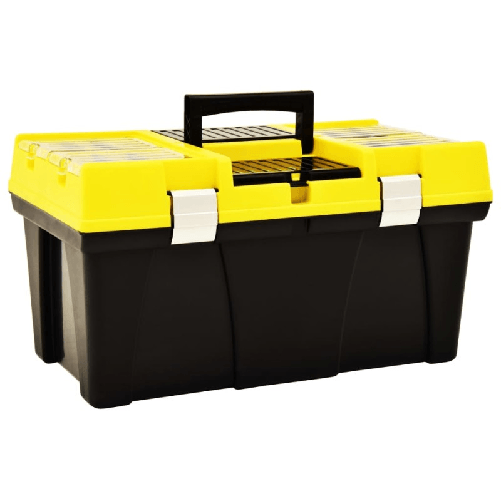 VidaXL Cassetta degli Attrezzi in Plastica 595x337x316 mm Gialla
