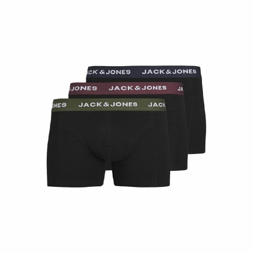 Jack & Jones Boxer da Uomo Jack &amp; Jones Jacaron Solid Trunks Nero