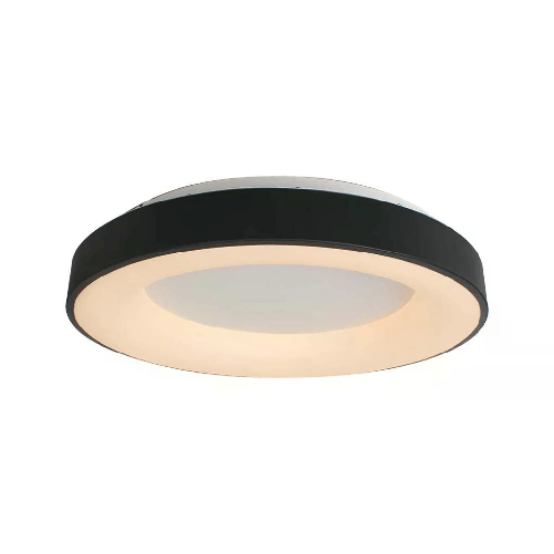 V-TAC Lampadario LED con Montaggio a Plafone 49W Dimmerabile TRIAC d: 600mm h: 105mm Colore Nero 3000K
