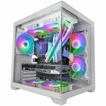 Mars Gaming Cassa Minitorre Micro ATX / ITX Mars Gaming MCVIEW2W Bianco
