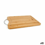 Quttin Tagliere Quttin Marrone Argentato Metallo Bambù 27 x 20 x 1,5 cm (12 Unità)