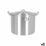 BigBuy Cooking Pentola con Coperchio Alluminio 39 x 33 x 27 cm (2 Unità)
