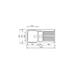 CM Zenith 100 x 50 2V Lavello ad incasso Rettangolare Acciaio inossidabile