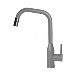 Elleci Dora Plus MGKDRP48 Miscelatore monocomando con canna girevole e doccetta estraibile Grigio Cemento
