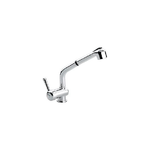 Emmevi 4066 Laguna Miscelatore Monocomando con canna alta e Doccetta estraibile Grigio-Nero