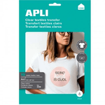 Apli Carta per Stampare Apli 4128 10 Fogli Bianco A4 Tessile