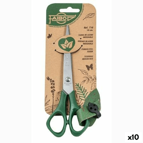 Faibo Forbicine Faibo Verde Acciaio inossidabile 16 cm Plastica (10 Unità)
