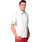 Giacca casacca pizzaiolo ristorante pizzeria chef pizza cucina forno pizzetteria - Personalizzabile con il tuo logo rosso M