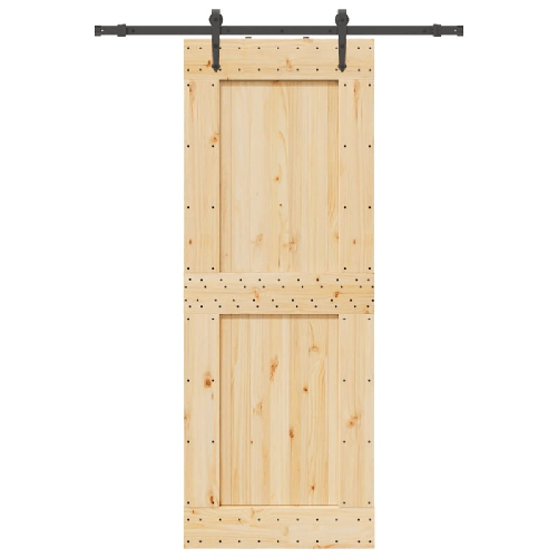 VidaXL Porta Scorrevole con Set Hardware 85x210 cm Legno Massello Pino