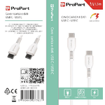 Cavo Carica e Dati Tipo-C a C 3 A. Rapido L.1.5 metri Bianco