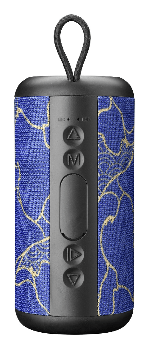 Music sound altoparlante bluetooth 5w portatile verticale blu con batteria 4 ore