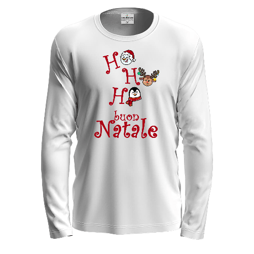 Fratelliditalia.org Maglietta girocollo manica lunga cotone unisex vigilia Natale uomo donna