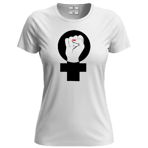Fratelliditalia.org  T-shirt maglia mezza manica Donna "NO ALLA VIOLENZA" – Speciale festa delle donne.