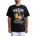 Fratelliditalia.org Maglietta t shirt maniche corte nera cane stampa slim moda sportiva uomo fumo