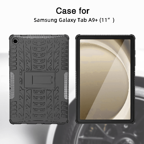 Samsung cover rugged antiurto antigraffio per galaxy tab a9+ nero
