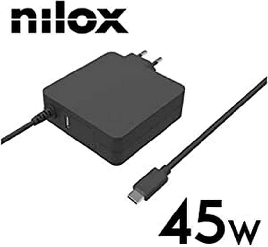 Nilox caricatore usb 45w power delivery nero - alimentatore rapido per dispositivi
