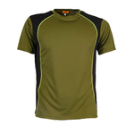 Fratelliditalia.org  T-shirt elasticizzata mezza manica dettagli alta visibilita verde e arancio c2