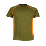 Fratelliditalia.org  T-shirt elasticizzata mezza manica dettagli alta visibilita verde e arancio b2