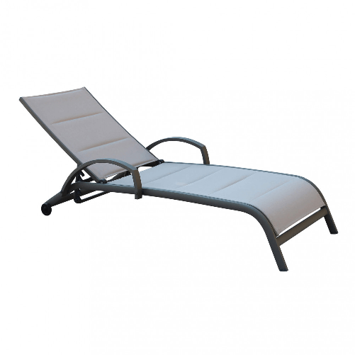 MILANI HOME PRADOS - lettino prendisole da giardino in alluminio
