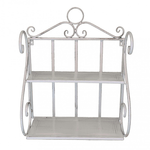 MILANI HOME ISABELLE - mensola 2 piani stile provenzale in ferro verniciato