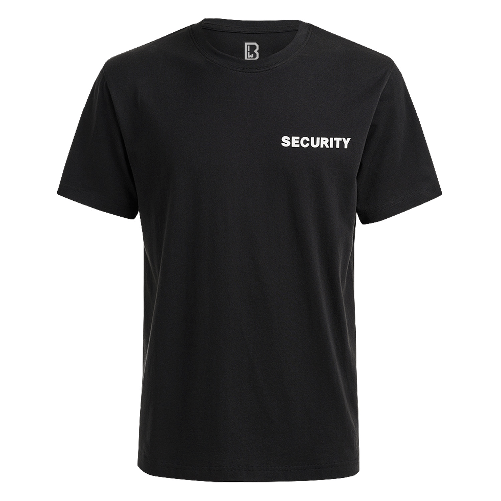 Fratelliditalia.org Maglia tshirt uomo security nera cotone mezze maniche girocollo puro cotone