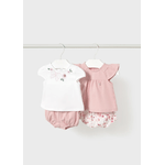 MAYORAL COMPLETO TUTA 2 T SHIRT SHORT NEONATA MAYORAL 1663 01663 27 ROSA ORIGINALPE2025