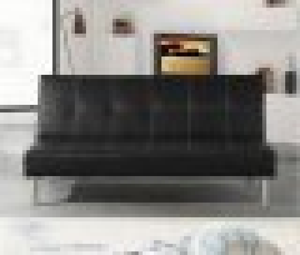 Sicorage Divano 3 posti reclinabile a letto in eco pelle nero 170cm Sicorage Erretto