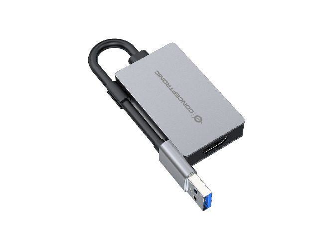 Conceptronic abby22g adattatore usb 3.2 a hdmi 1.4 1920x1080 60hz grigio alluminio