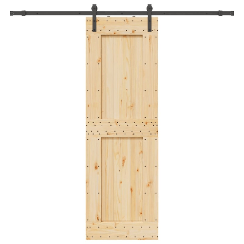 VidaXL Porta Scorrevole con Set Hardware 70x210 cm Legno Massello Pino