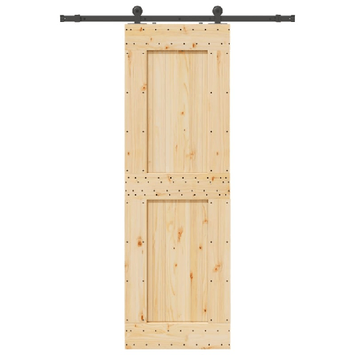 VidaXL Porta Scorrevole con Set Hardware 70x210 cm Legno Massello Pino