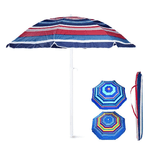 TrAdE Shop Traesio  Ombrellone Spiaggia Mare 180cm Strisce Multicolore Regolabile Con Sacca Trasporto 618407 -