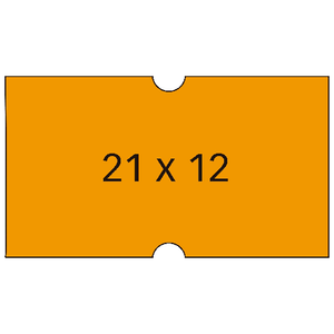 Apli Etichette arancioni da 21x12mm applicato per macchine a prezzo di 1 linea - pacchetto da 6