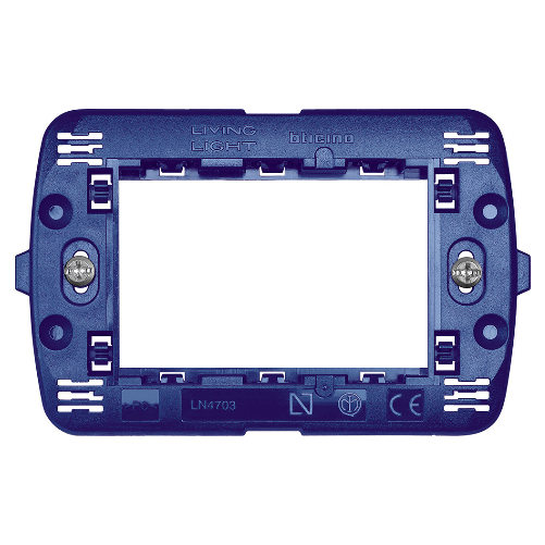 Bticino supporto plastica serie living light rettangolare 3 moduli ln4703