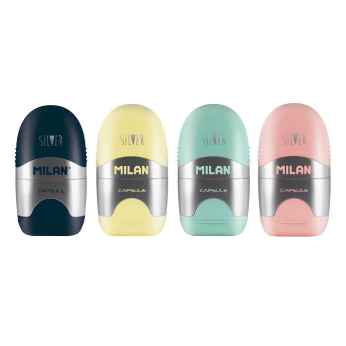 MILANA-CAPSULE-SIGNITORE-APPOSTO-DI-12-AFILABORRAS---Blade-in-acciaio---Elimina-gomma---lama-di-sicurezza---Colori-circo